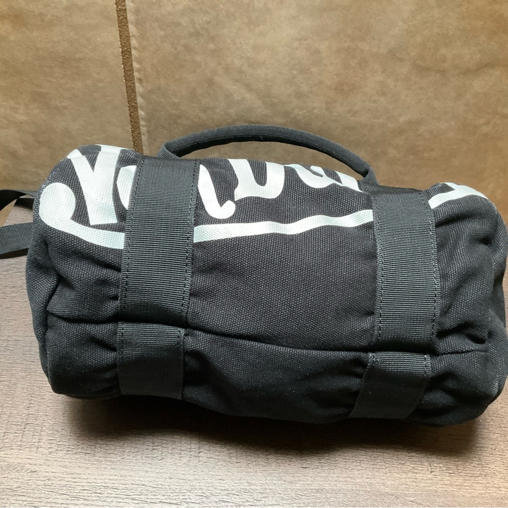 Von Dutch Y2K Black and White Duffel Bag Mini Crossbody Cylinder round tote - Picture 10 of 13